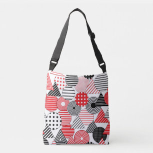 Vintage Abstract: Dots & Stripes Crossbody Bag