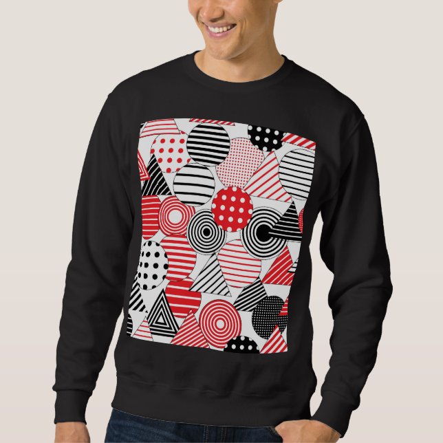 Vintage Abstract: Dots & Stripes Sweatshirt (Front)