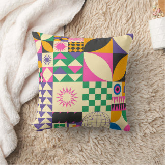 Vintage Abstract geometric art pattern  Cushion