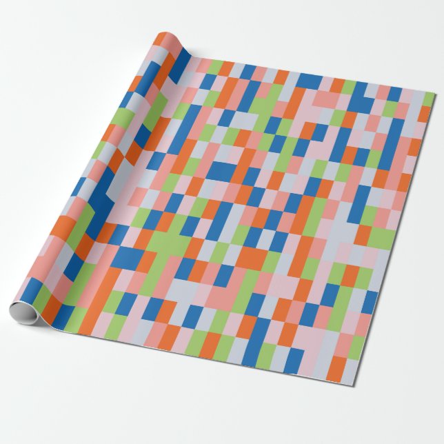 vintage Abstract geometric background, rectangle,  Wrapping Paper (Unrolled)