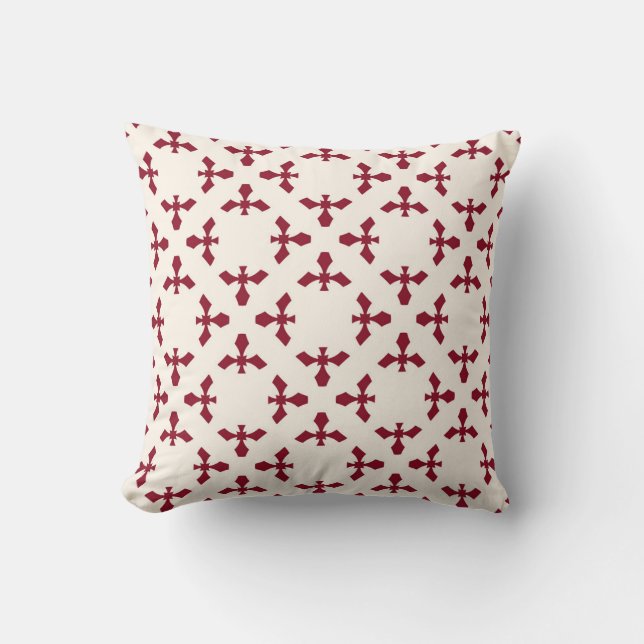 Vintage abstract geometric floral pattern. Seamles Cushion (Front)