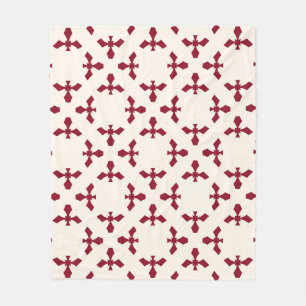 Vintage abstract geometric floral pattern. Seamles Fleece Blanket