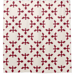 Vintage abstract geometric floral pattern. Seamles Shower Curtain