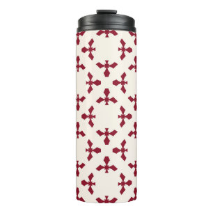 Vintage abstract geometric floral pattern. Seamles Thermal Tumbler