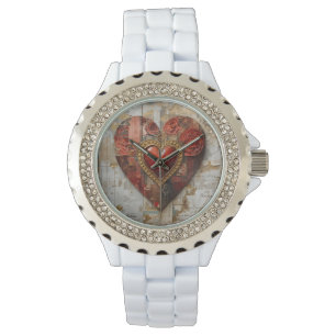 Vintage Abstract Hearts - eWatch Watch