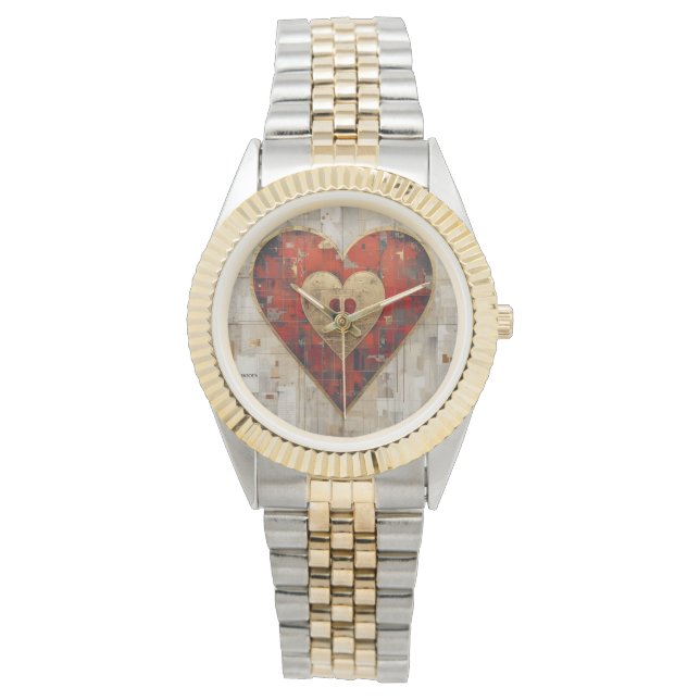 Vintage Abstract Hearts - eWatch Watch (Front)
