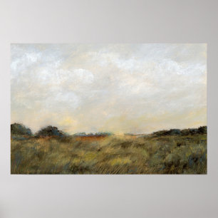 Vintage Abstract Landscape Impressionist Art Poster