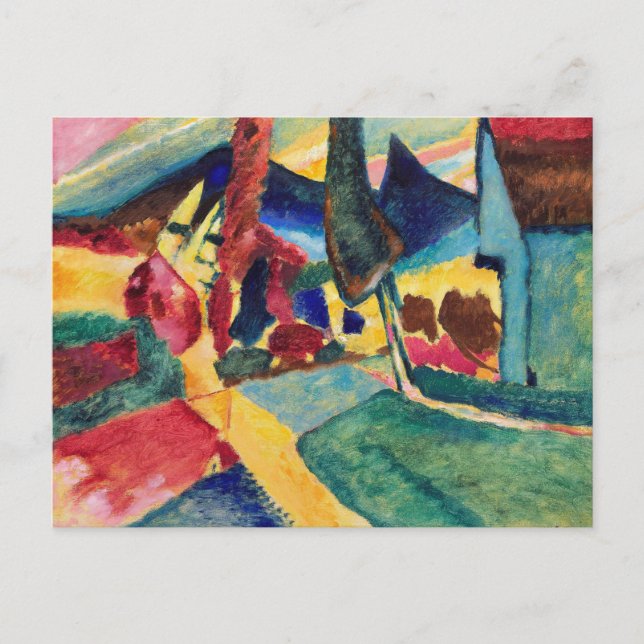 Vintage Abstract Landscape Wassily Kandinsky Postcard (Front)
