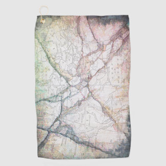 Vintage Abstract Map of North America Golf Towel