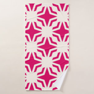 Vintage abstract ornamental geometric seamless pat bath towel