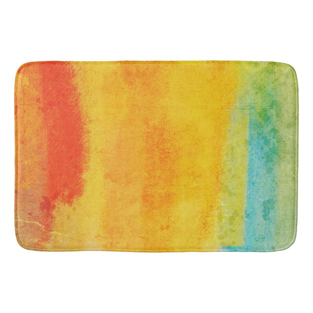 Vintage Abstract Painting Bath Mat (Front)