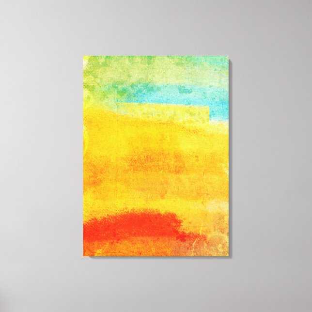 Vintage Abstract Painting Canvas Print (Front)