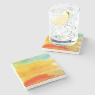 Vintage Abstract Painting Stone Coaster