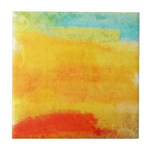 Vintage Abstract Painting Tile