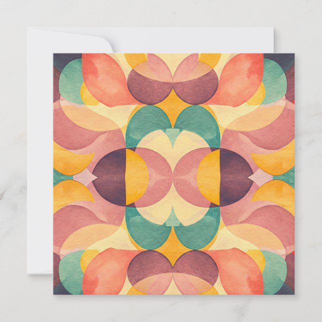 Vintage Abstract Pattern Invitation (Front)