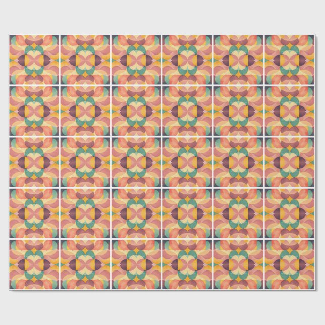 Vintage Abstract Pattern Wrapping Paper (Flat)
