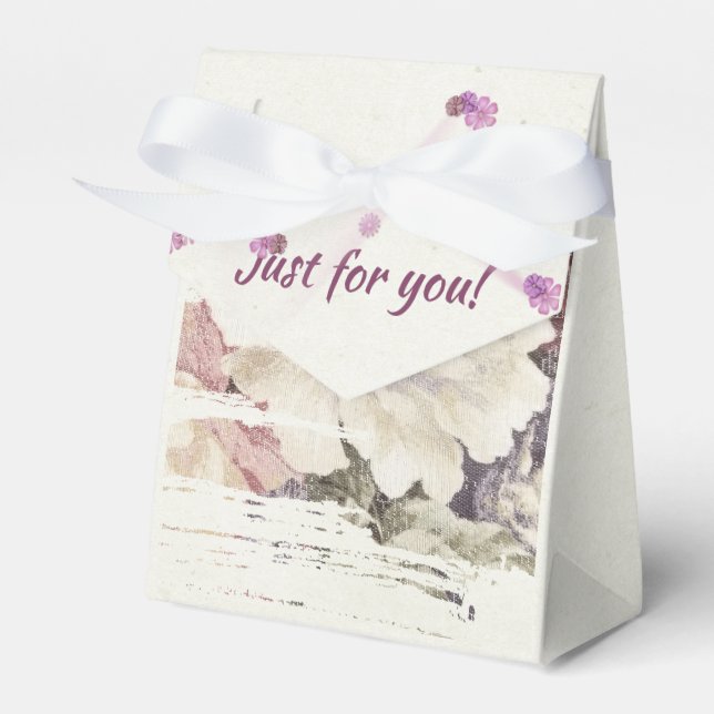 vintage abstract rose tapestry favour box (Front Side)