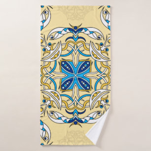 Vintage abstract seamless patchwork pattern. Arabi Bath Towel