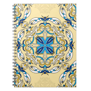 Vintage abstract seamless patchwork pattern. Arabi Notebook
