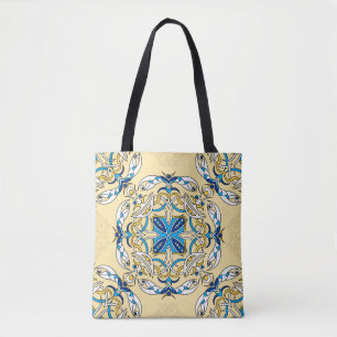 Vintage abstract seamless patchwork pattern. Arabi Tote Bag