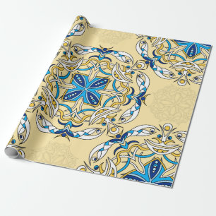 Vintage abstract seamless patchwork pattern. Arabi Wrapping Paper