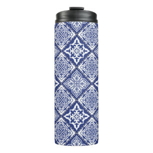 vintage abstract seamless patchwork pattern with g thermal tumbler