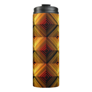 vintage abstract seamless pattern. Brown gradient Thermal Tumbler