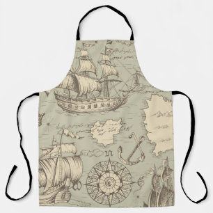 Vintage abstract seamless pattern on the theme of  apron