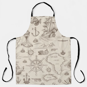 Vintage abstract seamless pattern on the theme of apron