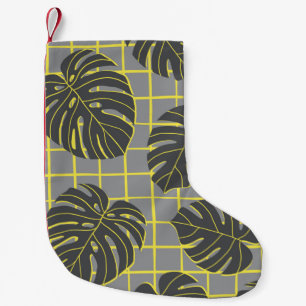 Vintage abstract seamless pattern with dark grey m small christmas stocking