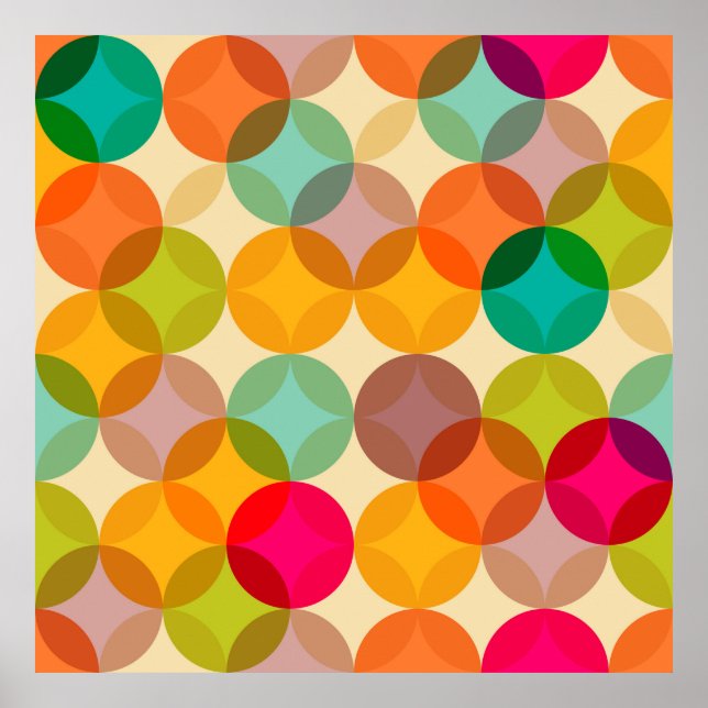 Vintage abstract seamless patternpattern,backgroun poster (Front)