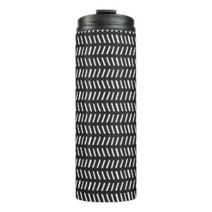 vintage Abstract Stripes Horizontal Seamless Patte Thermal Tumbler