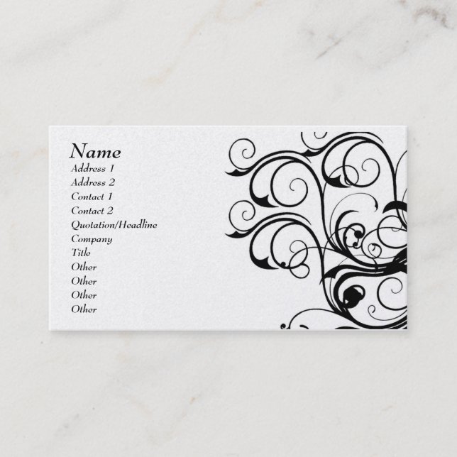 Vintage Abstract Template Card - Customised (Front)