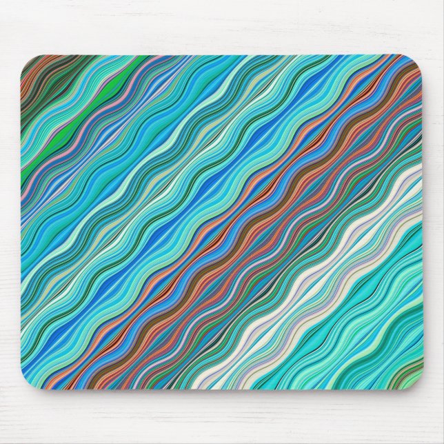 Vintage Abstract Waves Pattern | Mouse Pad (Front)