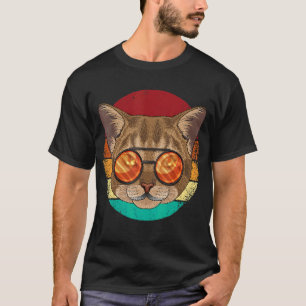 Vintage Abyssinian Cat Face Retro Kitten Eighties  T-Shirt