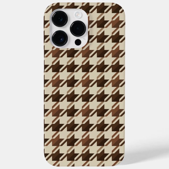 Vintage Academia Brown Houndstooth  Case-Mate iPhone Case (Back)