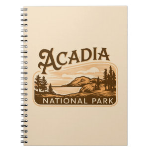 Vintage Acadia National Park Bar Harbour Notebook