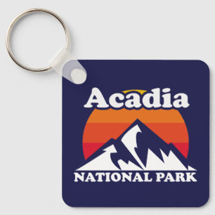 Vintage Acadia National Park Key Ring