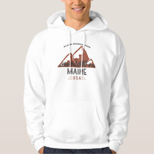 Vintage Acadia National Park Maine Hoodie