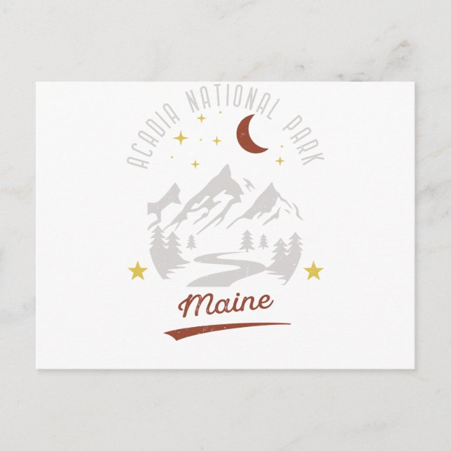 Vintage Acadia National Park Maine Postcard (Front)
