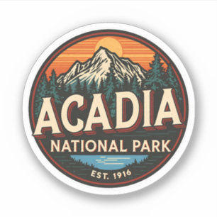 Vintage Acadia National park outdoor nature gifts