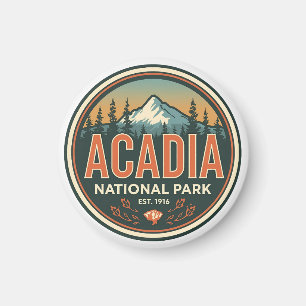 Vintage Acadia National park outdoor nature gifts Magnet