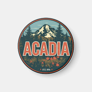 Vintage Acadia National park outdoor nature gifts Magnet