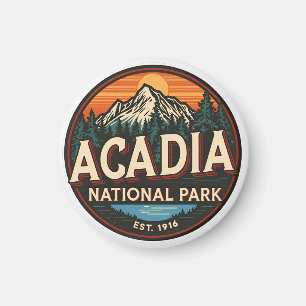 Vintage Acadia National park outdoor nature gifts Magnet