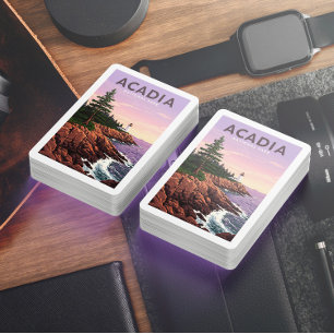 Vintage Acadia National Park Playing Cards