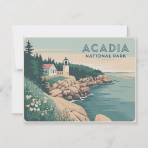 Vintage Acadia National Park  Postcard Vintage