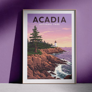 Vintage Acadia National Park Poster