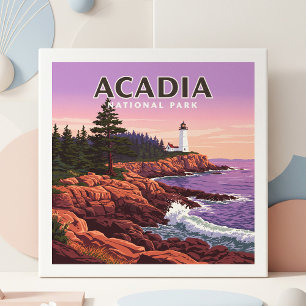 Vintage Acadia National Park Tile