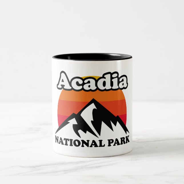 Vintage Acadia National Park Two-Tone Coffee Mug (Center)