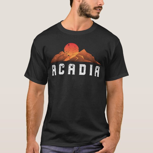 Vintage Acadia Retro National Park T-Shirt (Front)